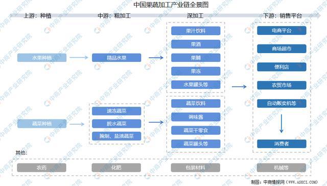 m6米乐官网2021年中国果蔬加工产业链上中下游市场分析(图1)